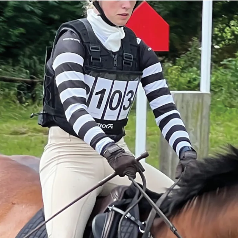 Equetech Teen Eventing Bib including numbers Black-1