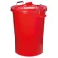 Dustbin 90L Red